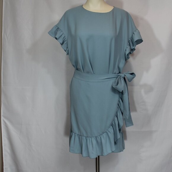 Aritzia Wilfred Ninette Ruffle Dress  Cocktail, Contemporary cobalt blue size M - Picture 5 of 11